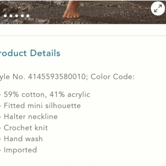 Anthropologie Celandine XL Swim Dress Cover Up Crochet Resortwear - Picture 15 of 15